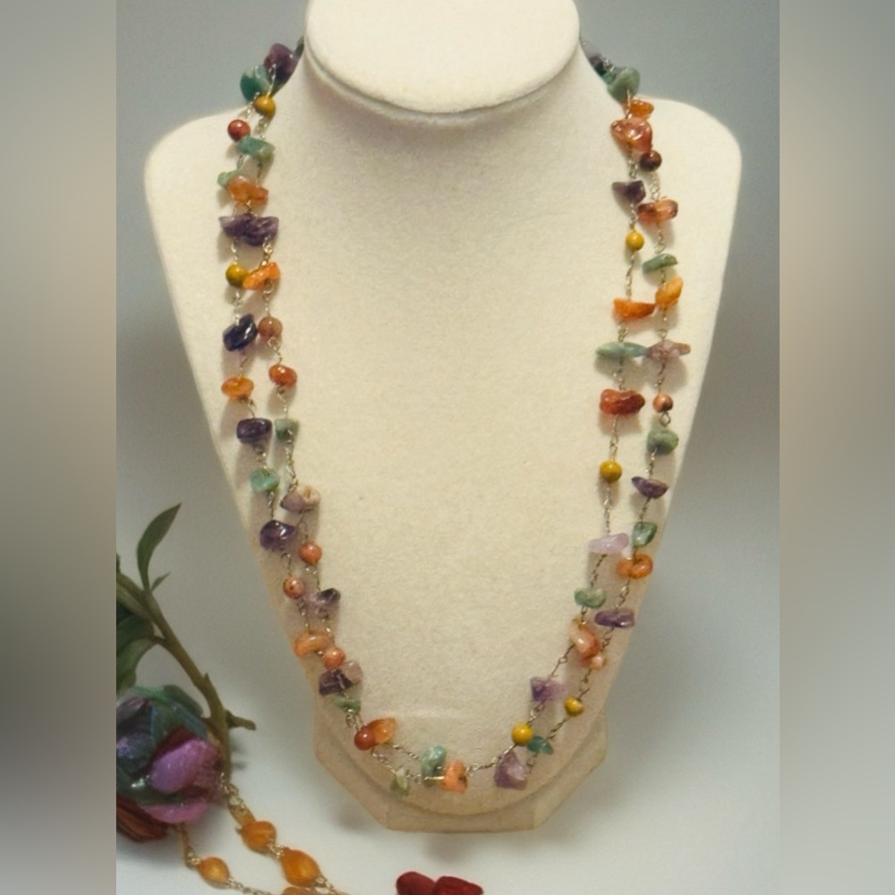 0137 Multicolor Beaded Necklace
